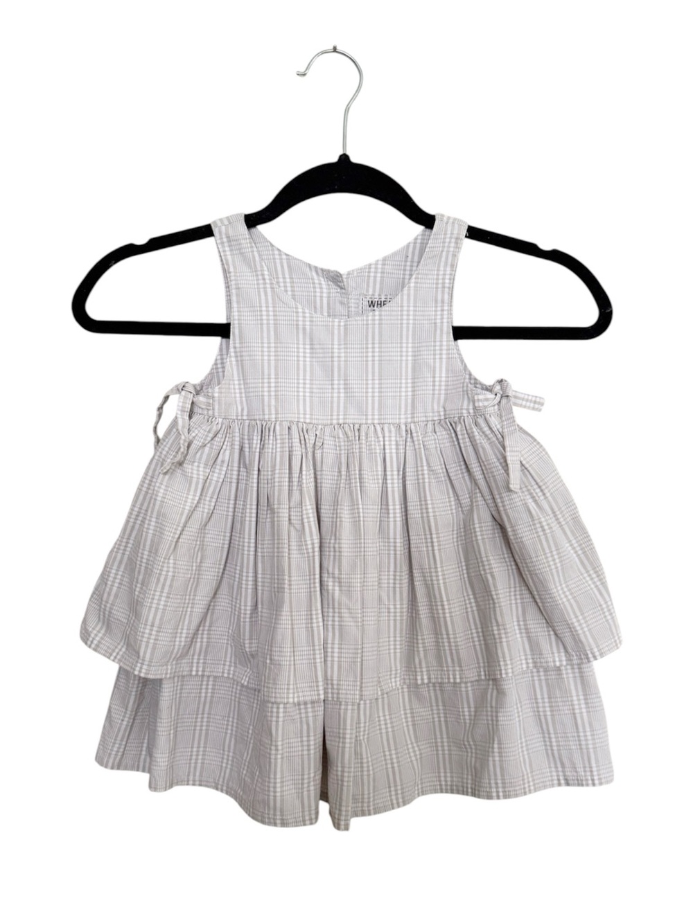 Wheat Gray Plaid Cotton Dress size 2
